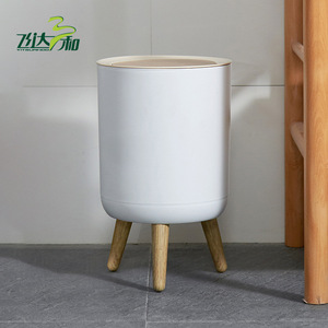 <span class=keywords><strong>Pattumiera</strong></span> rotonda in plastica da 7 litri con piedini a scomparsa bidone della spazzatura con coperchio aperto per la casa in plastica di grandi dimensioni - Product Image 6