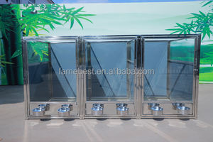 Commercio all'ingrosso di alta qualità canile 304 in acciaio inox Pet cane gabbia chiusura a bottone modello solido cane riscaldato canile per uso esterno - Product Image 5