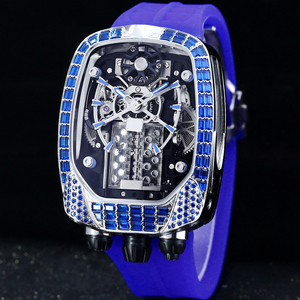 ساعة يد ميكانيكية أوتوماتيكية فاخرة على شكل سيارة رياضية خارقة بتصميم مينا معقد، ساعة الرجل الغني - Product Image 1