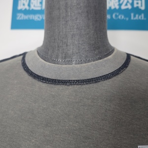200Gsm coton pierre lavé t-shirt double face porter t-shirt personnalisé t-shirt à l'envers t-shirts - Product Image 6