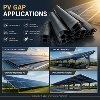 OEM Silikon PV Aralığı Sızdırmazlık Profili T Şekilli Hava Koşullarına Dayanıklı Kauçuk Conta, Güneş Paneli Montaj Çerçevesi Koruma Sistemleri için