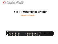 Mini Conmutador Matricial de Aluminio 1U 3G HD-SDI 8x8 con Función de Passthrough SCP1007 |   Ecualización Automática |   Control RS232/RS485/IP |   Transmisión