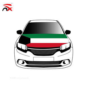 Venta al por mayor de productos de apoyo a la bandera de Kuwait: Funda <span class=keywords><strong>para</strong></span> capó de coche <span class=keywords><strong>con</strong></span> la bandera de Kuwait, Bolso tote, Pulsera <span class=keywords><strong>para</strong></span> el Día Nacional, eventos y animación. - Product Image 3