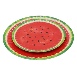 Écologique fruits fantaisie pastèque mélamine vaisselle fête en gros designer plaques - Product Image 3