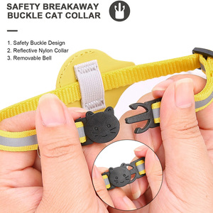 Airtag Mèo Cổ Áo Phản Quang Không Thấm Nước Của Apple Không Khí Tag GPS Tracker Pet Mèo Cổ Áo Với Chuông Cho Mèo Con Mèo Con Chó Con Chó - Product Image 5