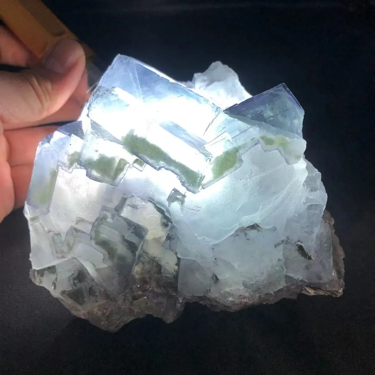 Piedra de fluorita Natural para colección personal, piedra de fluorita rugosa, cristal de cuarzo