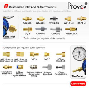 Paket satış çift göstergeler oksijen redüktör oksiasetilen basınç düşürücü vana oksi asetilen gaz regülatörü kaynak için - Product Image 6