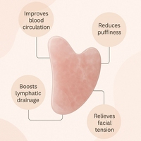 Outils de massage en cristal naturel Gua Sha en quartz rose pour le lifting du visage anti-âge, masseur facial personnalisé en pierre de jade Guasha, vente en gros