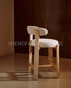 Sedia da Pranzo/Bar in Legno Massello Classica con Braccioli, Imbottita e Confortevole, Fornita dal Produttore per Sala da Pranzo e Cucina - Product Image 3