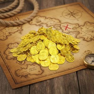 Venta al por Mayor de 100 Monedas de Plástico de 35mm de Piratas y Tesoros Dorados para Niños de 8 a 13 Años, Juguetes Unisex So2587 - Product Image 4