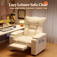 Chaise de jeu ergonomique professionnelle en cuir - Chaise de bureau inclinable et réglable en hauteur pour la maison et les cybercafés