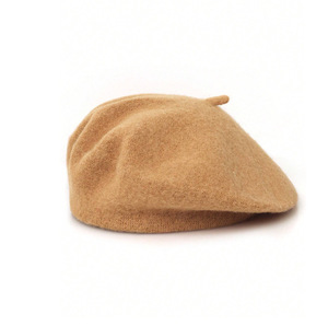 Béret tendance de haute qualité, couleur unie, pour <span class=keywords><strong>femme</strong></span>, hiver, polyvalent, style artistique japonais, rétro, chapeau de peintre - Product Image 5