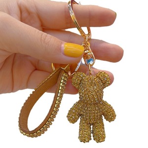 Ciondolo portachiavi a forma di orso violento con strass, stile influencer, con telecomando per auto, cordino a catena, accessorio personalizzato per borsa di coppia, modello 002 - Product Image 5