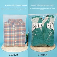 Sacs refermables transparents mats pour l'emballage de vêtements, sous-vêtements, caleçons, chemises - Plastique PE/CPE