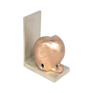 Sujetalibros con forma de elefante de aluminio y metal de alta calidad personalizado soporte decorativo para libros para el hogar y la Oficina - Product Image 2