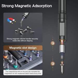 42 in 1 Magnetic <b>Screwdriver</b> Set with Interchangeable Bits and Detachable Ratchet Handle for DIY Repair Tasks - Product Image 5
