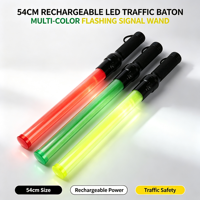 Bâton de signalisation clignotant non réfléchissant de 54 cm pour la sécurité routière avec batterie rechargeable - Vente en gros disponible Lb