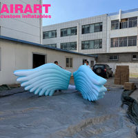 Aile décorative gonflable bleue, accessoires d'ailes d'ange gonflables pour événements festifs