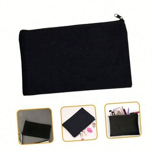 Custom Large Capacity Canvas Zipper Portable Pen Pencil <b>Case</b> Storage Pouch for School Office <b>Makeup</b> - Product Image 4