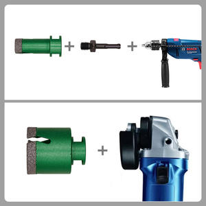 Ensemble de forets diamantés brasés M14 10 mm, modèle SP007, acier au carbone fritté, tige hexagonale, céramique, granit, marbre, trou pour évier/lavabo - Product Image 6