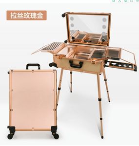 Boîte à cosmétiques portable avec lumières, grande, 24 pouces, légère, à roulettes, avec lumières LED pour le <span class=keywords><strong>maquillage</strong></span> - Product Image 5