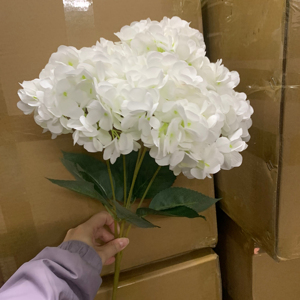 高品质丝绸5头绣球花花束人造绣球花婚礼装饰花绣球花婚礼装饰 - Product Image 3