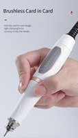 Mini perceuse à ongles sans fil ultra-compacte avec commande au pied, pièce ergonomique portable, machine électrique de manucure pour les soins quotidiens des ongles