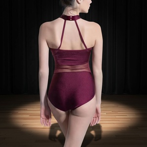 Justaucorps de danse <span class=keywords><strong>jazz</strong></span> MiDee pour femmes adultes, avec dentelle florale, sans manches, transparent sur le ventre et dos nu, pour les spectacles sur scène - Product Image 2