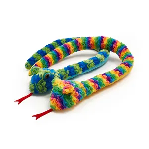 热卖创意逼真蛇毛绒玩具仿真野生动物园动物大蛇毛绒玩具