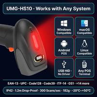 Lecteur de codes-barres 1D USB haute sensibilité UMG-HS10 ±60 °   Grand angle pour les points de vente des magasins de détail