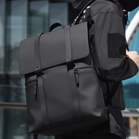 Mochila para Hombre de Alta Gama, de Cuero PU, Gran Capacidad, para Computadora, para Viajes Casuales, Negocios, Estudiantes, Uso Diario y al Aire Libre
