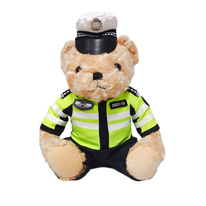Traffic Police Teddy Bear Plush <b>Toy</b> 30cm Kids Birthday Gift Cute <b>Stuffed</b> Animal For Children Unisex <b>Soft</b> Doll - Product Image 5
