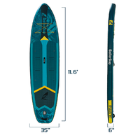 Planche de SUP gonflable commerciale disponible, 11'6'', durable, pour la location de matériel de sports nautiques