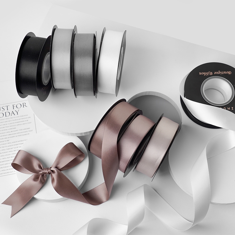 Валентинка с Рождеством Декоративная изготовленная на заказ печатная проволочная шелковая атласная лента в крупный рубчик