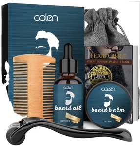 Huile de croissance de barbe d'huile <span class=keywords><strong>je</strong></span> <span class=keywords><strong>veux</strong></span> voir croît visage soins barbe kit 4 pièces plus barbe crème pour hommes - Product Image 1