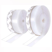 Bande d'étanchéité en silicone insonorisante, bande d'étanchéité contre les courants d'air, isolation, bande d'étanchéité pour porte et fenêtre, longueur personnalisable, durable