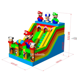<span class=keywords><strong>Castillo</strong></span> Inflable Comercial Super Mario Bros con Tobogán para Alquiler de Eventos, Duradero - Product Image 6
