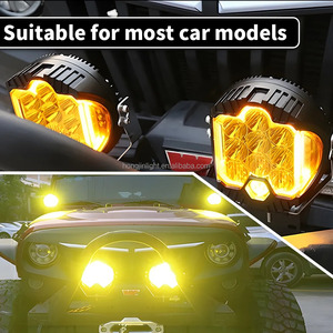 Accesorios de Iluminación para Automóviles Súper Brillantes, Luz de Trabajo LED de 5 Pulgadas, Doble Color Amarillo y Blanco, Focos, <span class=keywords><strong>Barra</strong></span> de Luz LED de 10-60V, Faros Delanteros - Product Image 6