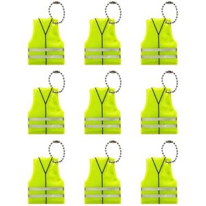 Bulk Pack Reflective Vest Key <b>Tags</b>, Double-Sided High Visibility Safety Keychain for Kids Adults <b>Dog</b> Collar Zippers Decorations - Product Image 1