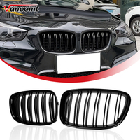Gril Depan Double Slat Gloss Black untuk BMW Seri 5 GT F07 528i 535i 550i 2009-2017 Gaya M Sport