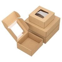 Boîte cadeau carrée en papier kraft blanc mat créatif, bonne étanchéité, personnalisable, transparente pour aliments et économique