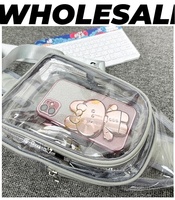 Sac bandoulière en PVC transparent léger et imperméable avec fermeture à boucle, style urbain pour hommes/femmes, idéal pour les trajets quotidiens et les sorties décontractées