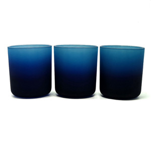 定制空中性罐子16盎司散装罐子耐热蓝白烛台 - Product Image 6