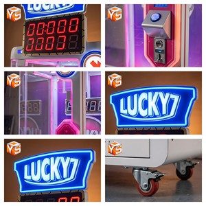 Distributeur automatique de cadeaux à ciseaux <span class=keywords><strong>LUCKY7</strong></span> à monnayeur, avec vitrine en verre trempé, équipement de jeu de découpe de cadeaux - Product Image 6
