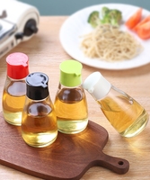 Bouteille en verre personnalisée de 200 ml pour huile d'olive et vinaigre, distributeur de sirop de café avec bec verseur lesté et bouchon à vis – Vente en gros