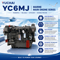 Moteur diesel marin Yuchai série YC6MJ 1500 tr/min 1800 tr/min 2100 tr/min 2300 tr/min 2400 tr/min pour navires de transport de marchandises et navires gouvernementaux