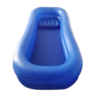 Baignoire gonflable rectangulaire en PVC, pliable, pour adultes, directement de l'usine, aide à la baignade surélevée, outil de soin, grande capacité