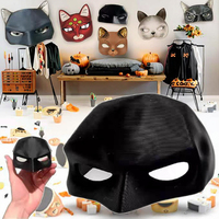 Costume de cosplay pour animaux de compagnie Avenger Bat Cat, en plastique, motif uni, pour l'été et l'hiver, accessoire masque et chapeau d'Halloween, convient à la plupart des chats et chiens
