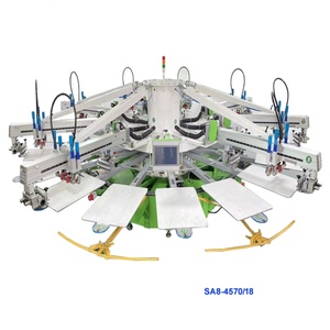 High Quality KC 8-<b>Color</b> Automatic T-Shirt Screen <b>Printers</b> Multicolor 380V/3 Phase 500x700mm Print Area Long Service Life - Product Image 1