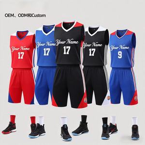 High Quality Custom Logo Digital Print Anti-Bacterial 100% Polyester 220g Short Unisex Winter Tracksuit Basketball Training - Product Image 1